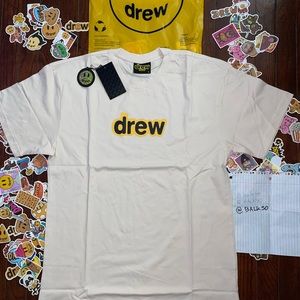 Drew House Secret SS Beige White tee - Large + Free Drew stickers
